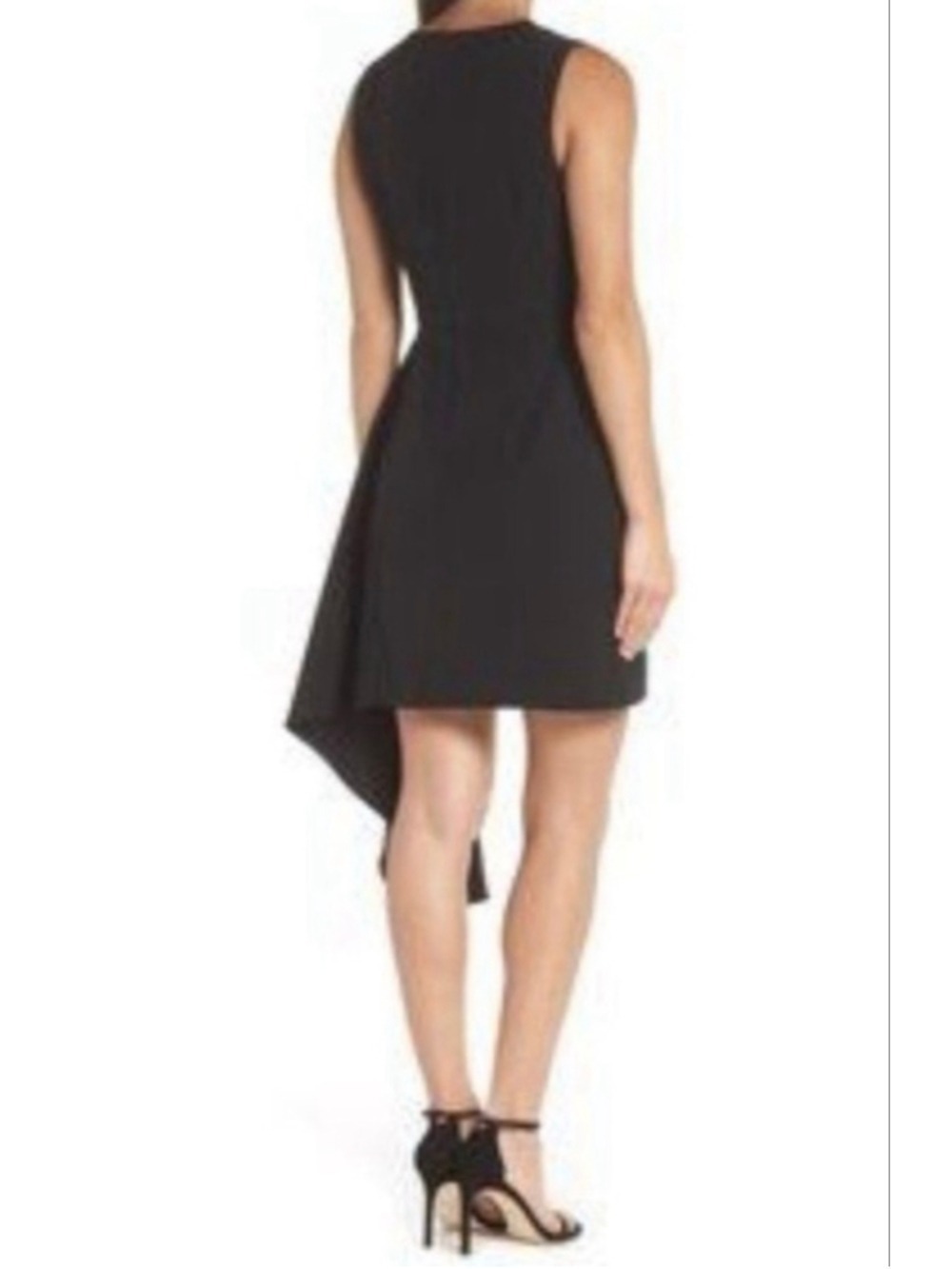 Chelsea28 Black Asymetrical A-Line Dress Size 14 EUC - Picture 2 of 8